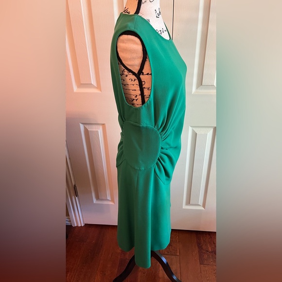 Diane Von Furstenberg DVF Dayna Fit and Flare Midi Dress in Green Size 12 EUC - Picture 2 of 15